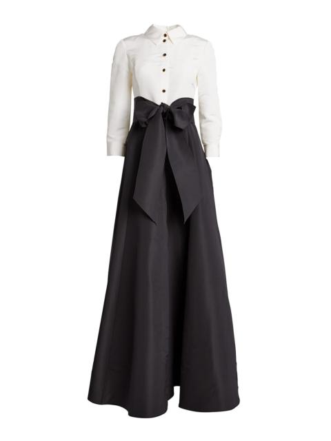 CAROLINA HERRERA Icon Two-Tone Trench Gown