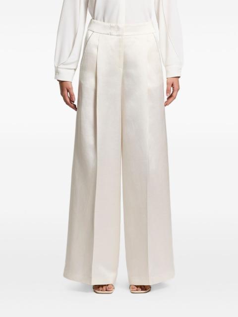 PESERICO pleated satin trousers