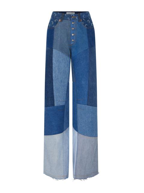 Regenerated Denim Flare Pants