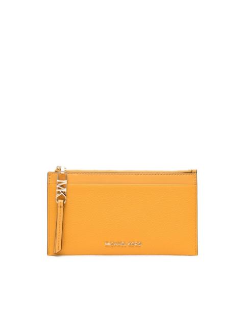 MICHAEL KORS logo-lettering leather card case