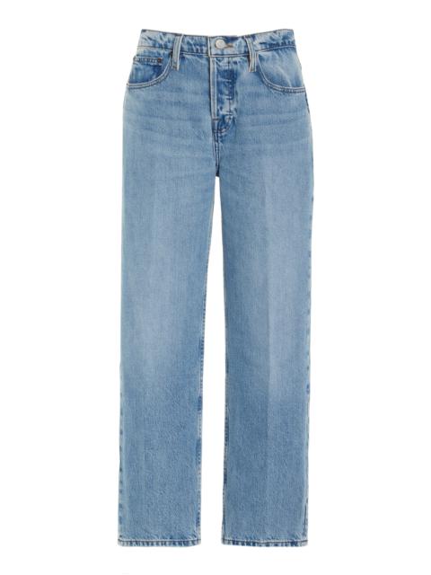 The Slouchy Rigid Low-Rise Straight-Leg Jeans blue