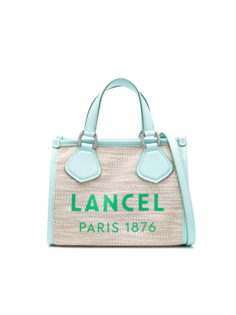 LANCEL small Summer canvas tote bag