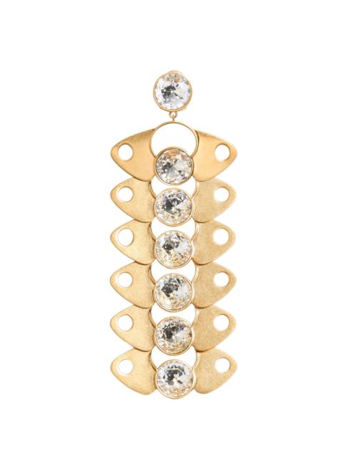 Valentino Women's Pages Single Earring in Metal and Crystal - Gold Crystal
