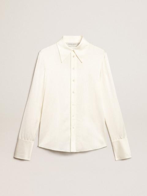 Golden Goose Parchment-colored slim-fit shirt