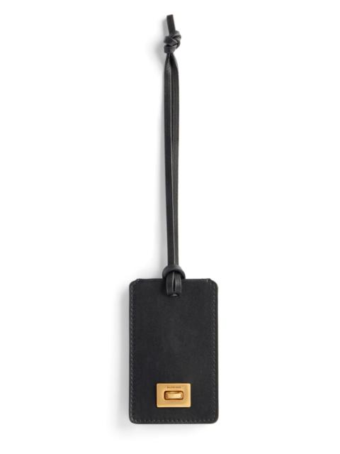 BALENCIAGA Women's Charm Keychain Rodeo Luggage Tag - Black