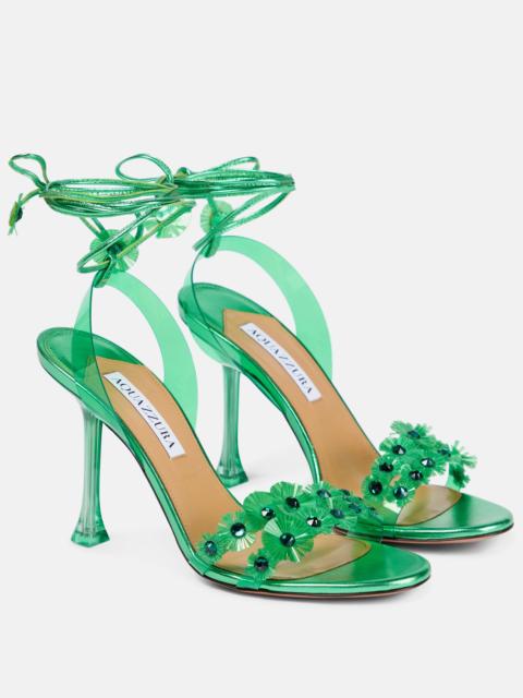 AQUAZZURA Meteorite embellished PVC sandals