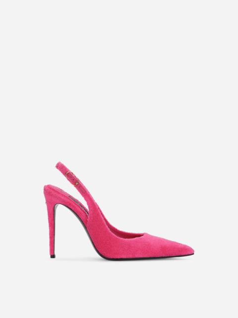 Dolce & Gabbana Lollo terrycloth slingbacks