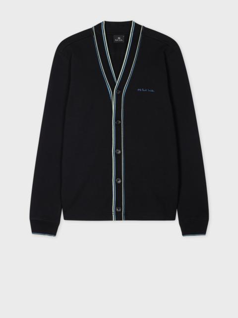 Paul Smith Black Cotton Jersey Cardigan