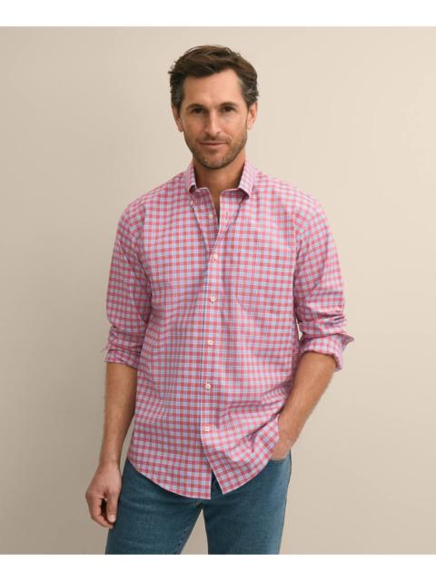 Brooks Brothers Stretch Supima® Cotton Non-Iron Broadcloth Polo Button-Down Collar, Check Sport Shirt