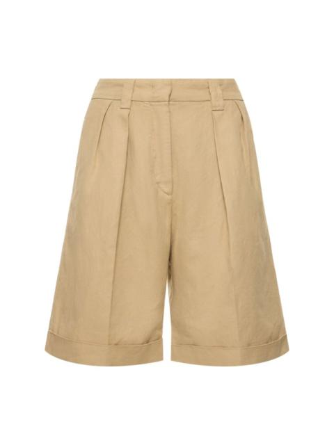 Aspesi Cotton gabardine knee length shorts