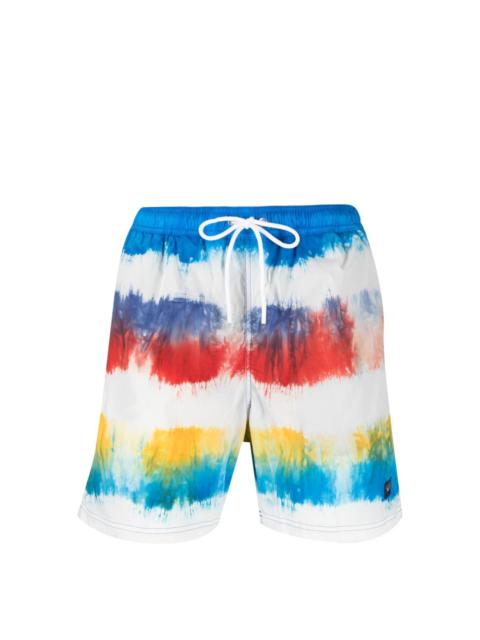 tie-dye-print swim shorts