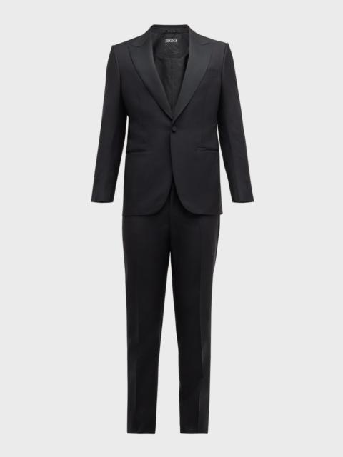 ZEGNA Men's Wool-Mohair Solid Tuxedo