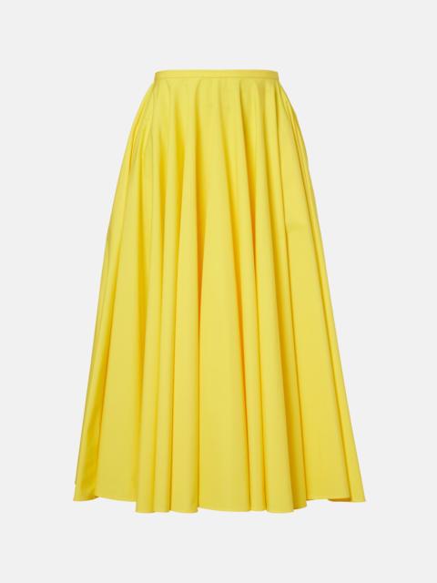 Givenchy Pleated cotton midi skirt
