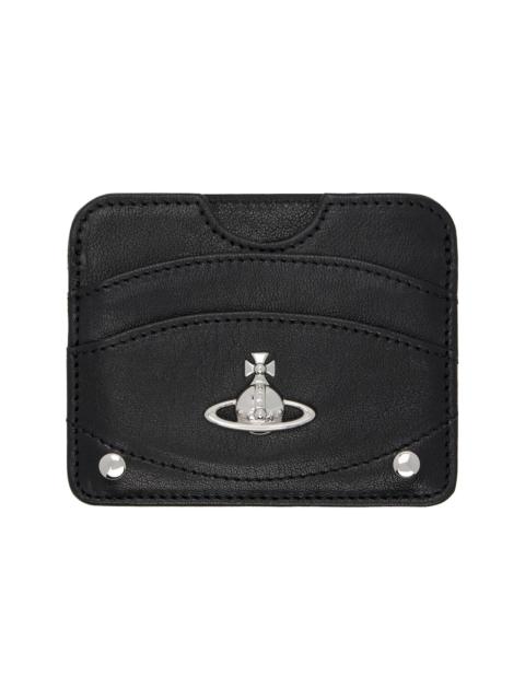 Vivienne Westwood Black Half Moon Flat Card Holder