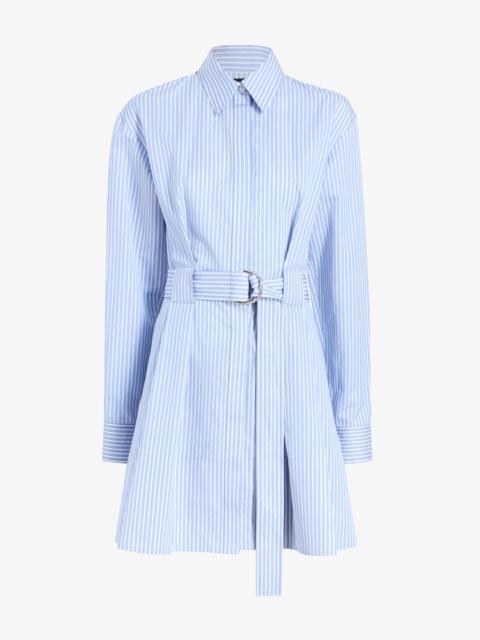 Proenza Schouler Viola Dress in Stripe Cotton Silk Poplin