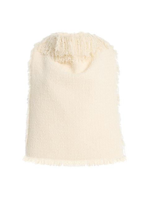 RÓHE Textured Fringed Boucle Top