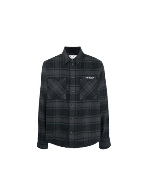 Off-White OFF-WHITE Outline ARR Flannel Shirt Grey/White