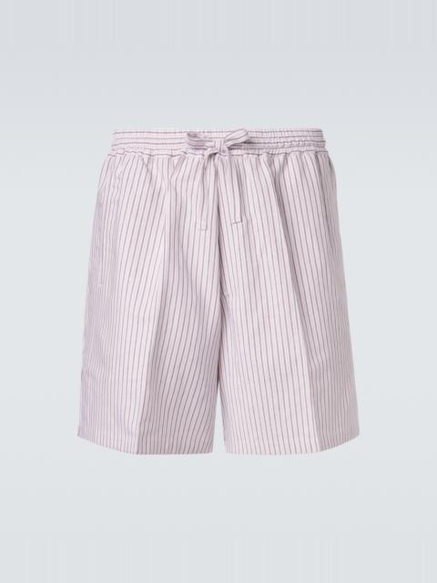 UMITBENAN Julian striped cotton and silk shorts