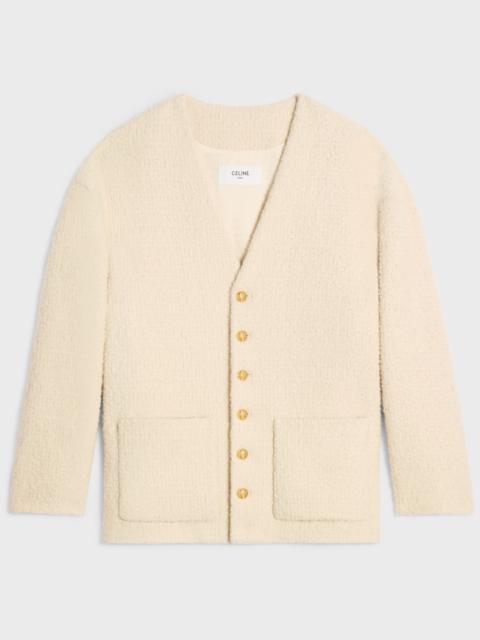 CELINE cardigan in bouclé tweed cashmere