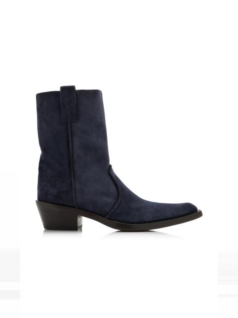 KHAITE Clive Suede Ankle Boots