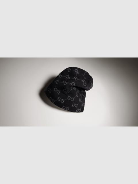 GUCCI GG wool viscose lamé jacquard hat