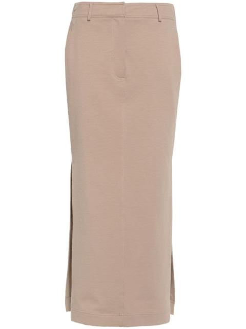 Brunello Cucinelli jersey midi skirt