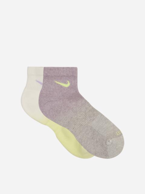 Nike Everyday Plus Cushioned Ankle Socks Yellow / Purple / Cream