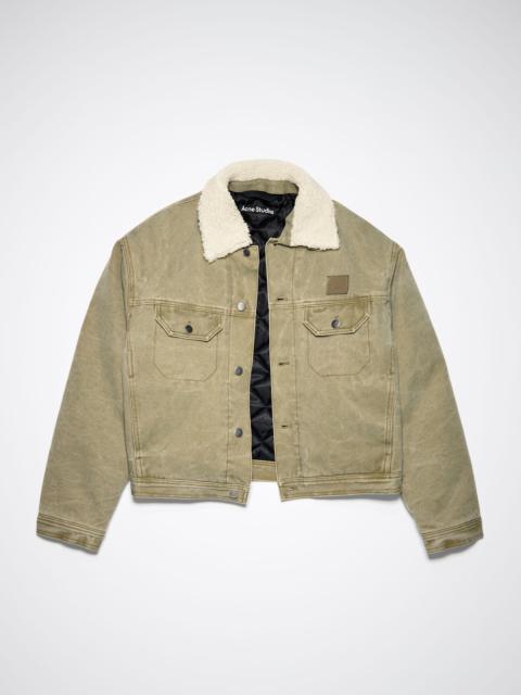 Acne Studios Canvas padded jacket - Khaki beige