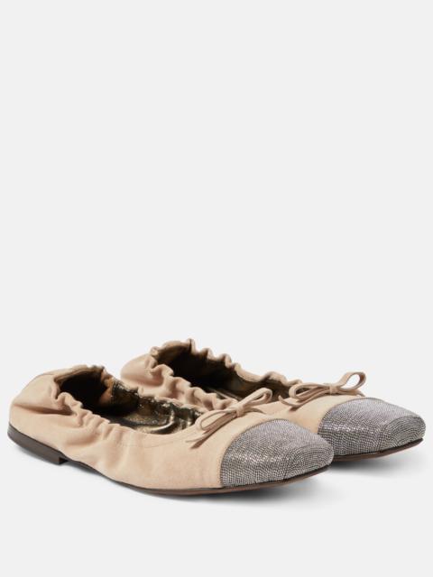 Brunello Cucinelli Suede ballet flats