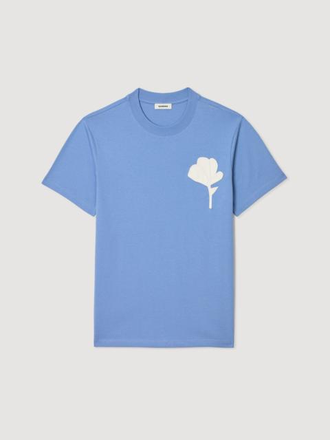 Sandro T-SHIRT WITH FLOWER PATCH