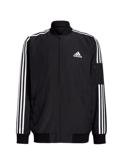 adidas Essentials Woven 3-Stripes Jacket "Black / White" GV5254