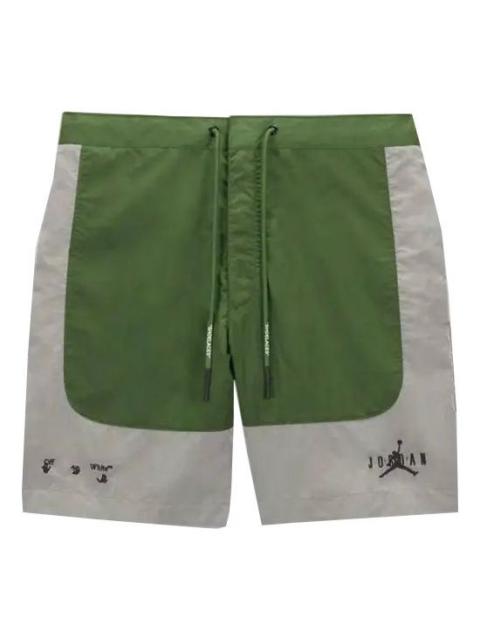 Jordan Air Jordan x Off-White MJ Baggy Shorts Asia Sizing 'Forest Green Phantom Black' DM7472-361