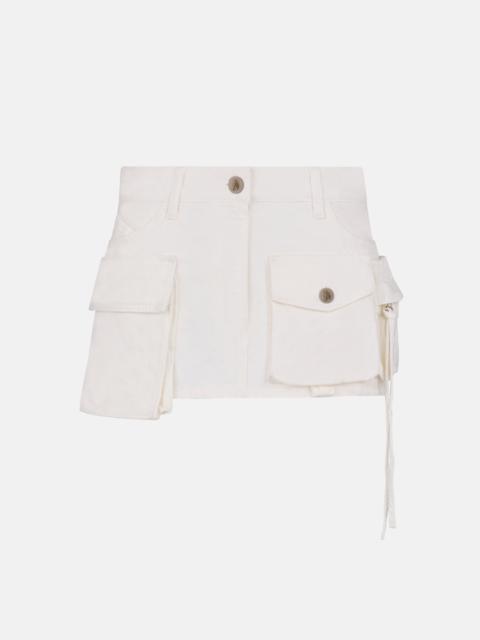 THE ATTICO ''FAY'' WHITE MINI SKIRT