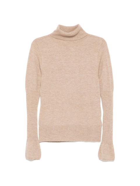 LOW CLASSIC Cashmere Puff Sleeve Knit top