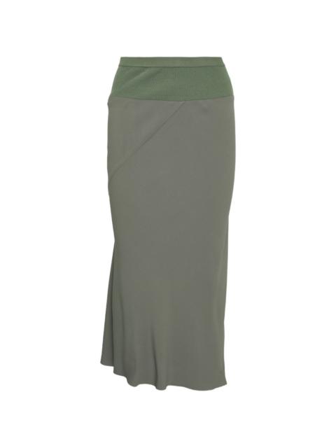 Rick Owens ribbed-waist midi skirt