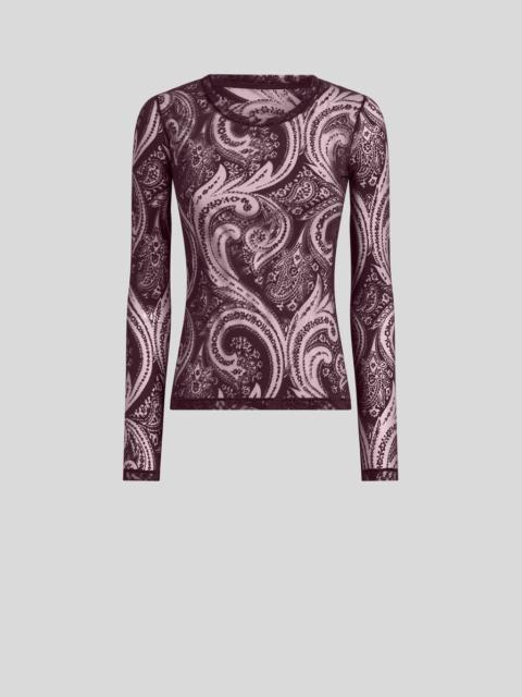 Etro SWEATER IN COTTON-BLEND BURNOUT JERSEY WITH PAISLEY MOTIF
