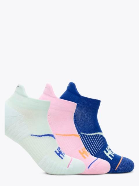 HOKA No-Show Run Sock 3-Pack in Aqua Brze/Pink Twilight/Ultramarine