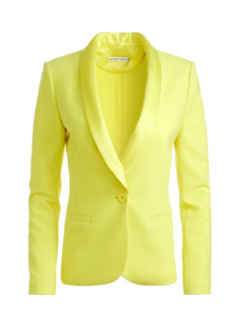 Alice + Olivia PEPPER SHAWL COLLAR FITTED BLAZER