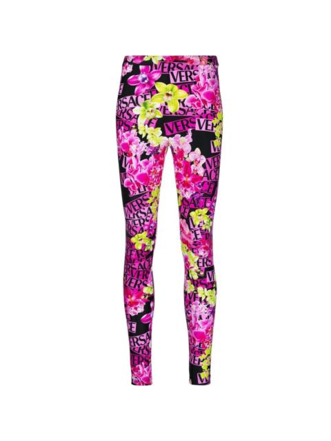 VERSACE floral-print leggings