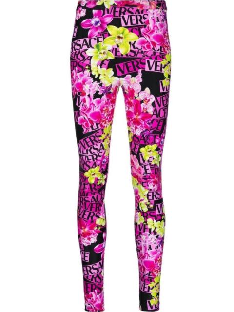 VERSACE floral-print leggings