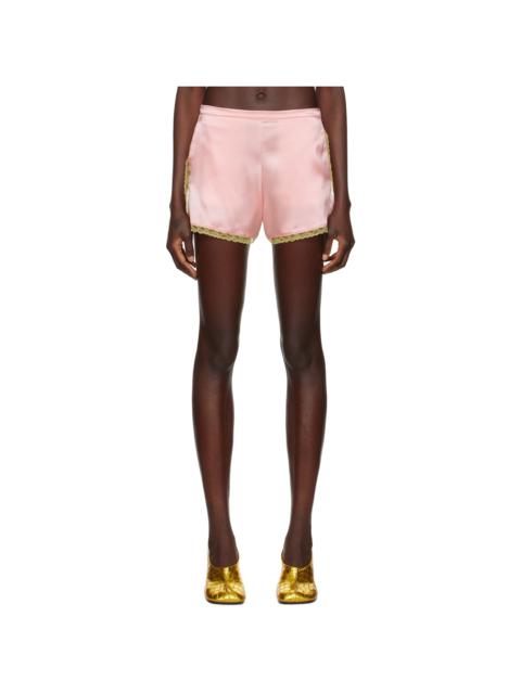 Dries Van Noten Pink Silk Mini Shorts