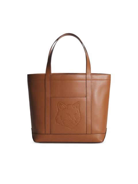 Maison Kitsuné medium Fox Head embossed-leather tote bag