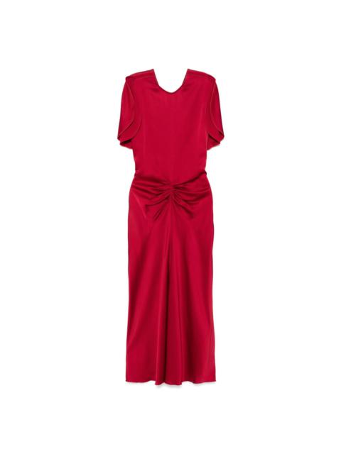 Victoria Beckham gathered-detail midi dress
