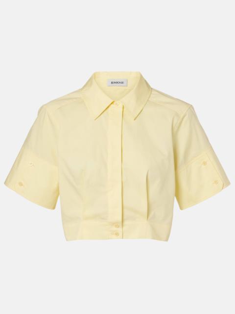 SIMKHAI Sabrina cotton-blend crop top