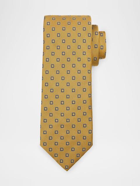 Brioni Men's Woven Square Silk Tie