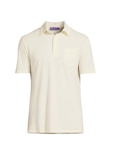 Ralph Lauren Men's Cotton-Cashmere Piqué Polo Shirt - Classic Cream