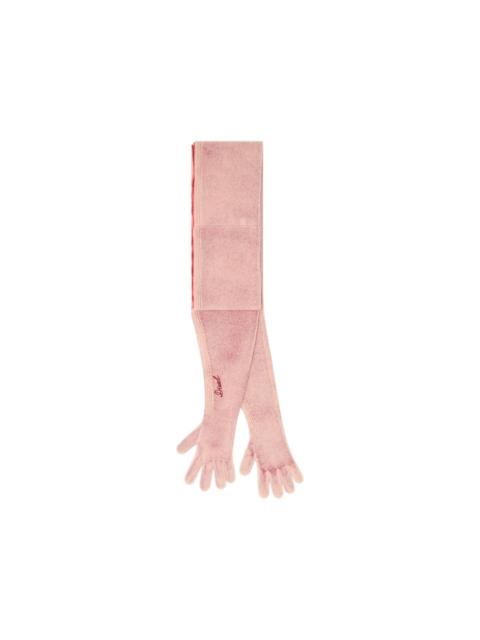 Diesel hybrid glove-scarf in two-tone wool