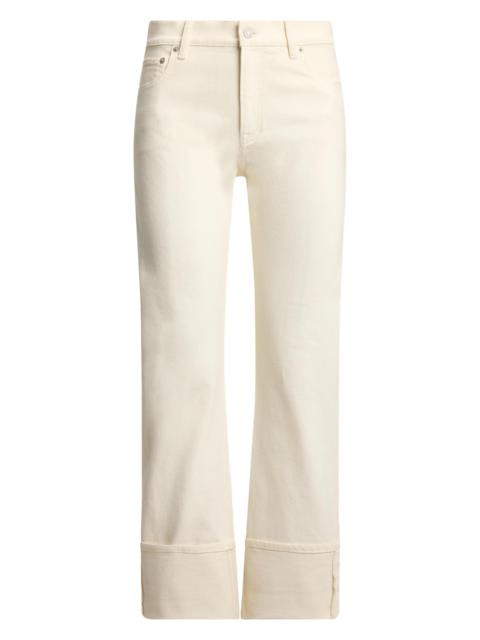 Ralph Lauren Women's Adderley Cuffed Mid-Rise Slim-Fit Jeans - Glacial White