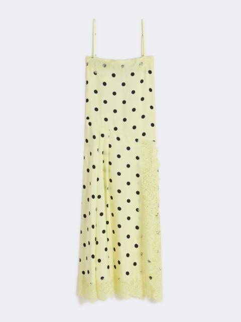Sportmax CAPO Lace-detail long dress - LEMON