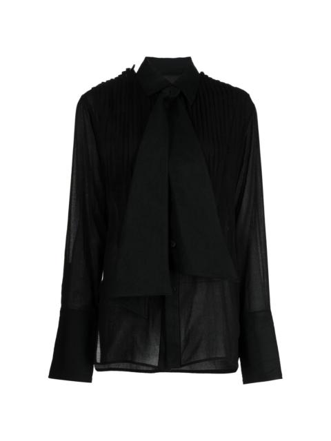 Yohji Yamamoto pussy-bow collar blouse